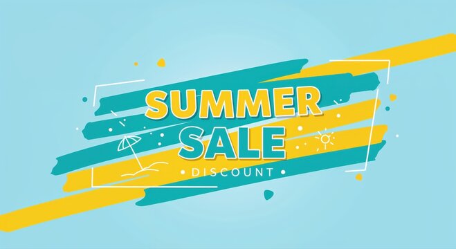 Summer Sale Announcement: Vibrant design capturing the spirit of the season, perfect for promotions and discounts. It's time to bring your summer dreams to life!