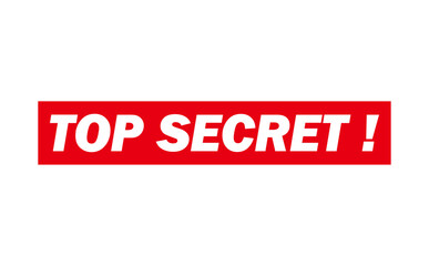 TOP SECRET ! - Red Rubber Stamp with text TOP SECRET !
