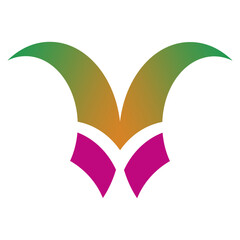 Modern Vibrant Petal Shape Creative Logo