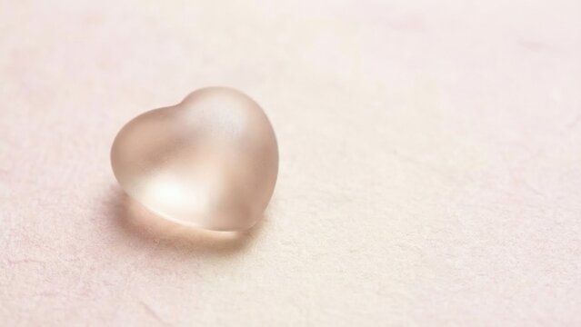 Elegant close-up of a heart-shaped pearl lying on soft textured surface highlighting purity and