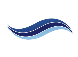 Abstract Swirls of Blue and White Representing Flowing Movement and Serenity Clean Graphic Design Element Isolated on Black Background