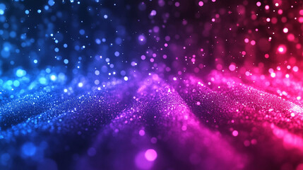 4K fluid particles of glowing multicolor neon dust, forming dynamic liquid motion. An abstract animated background perfect for digital art, motion graphics, futuristic visuals, and creative design pro