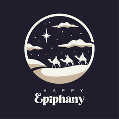 vector happy epiphany poster template