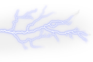 Bright white, blue lightning bolt streaking effect