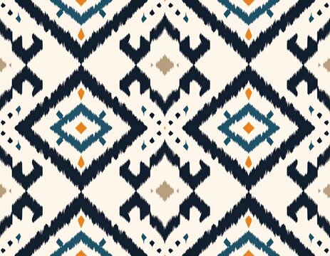 Ethnic Geometric Diamond Pattern Design
