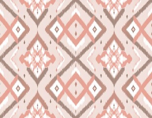 Decorative Peach and Brown Diamond Pattern