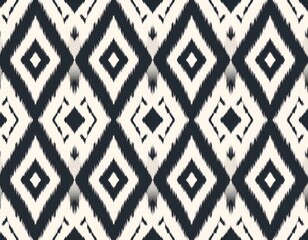 Stylish Black and White Diamond Textile