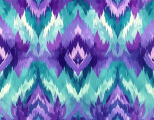 Vibrant Zigzag Pattern in Cool Tones