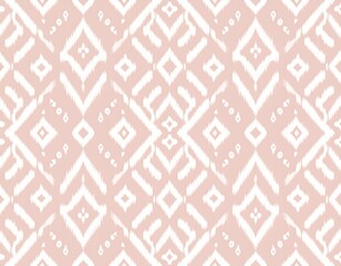 Calming Pink Ikat Diamond Pattern