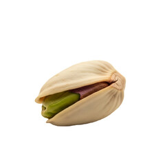 A Single Pistachio isolated  on transparent background, Pistachio PNG, Dry Fruit 