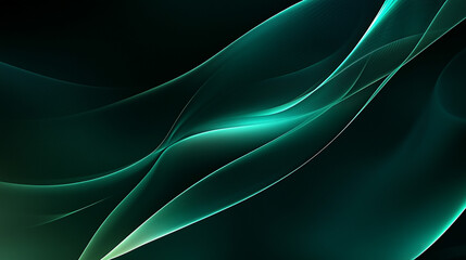 Abstract background with diagonal green and teal gradient waves accented by light lines on a dark backdrop, conveying modernity, movement, and dynamic energy in a sleek and futuristic design