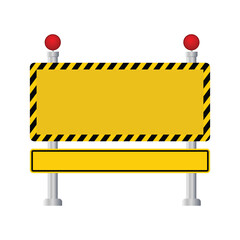 Editable Yellow Hazard Barrier Template for Roadwork or Site Safety
