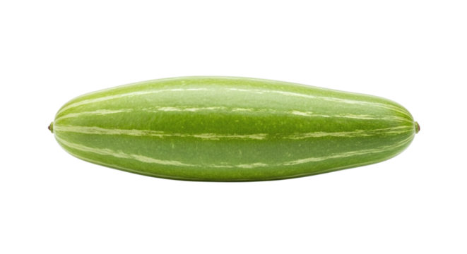 Fresh green pointed gourd, also known as parwal, a healthy and nutritious vegetable, isolated on transparent background