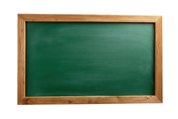 Green chalkboard with wooden frame isolated on black background blackboard, Isolated On White Background, Png Transparent