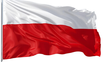 Poland Flag Waving in the Wind
