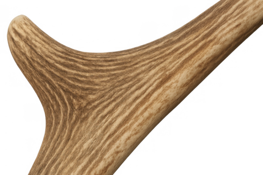 Reindeer antler detail with natural organic texture, part of wildlife trophy, isolated on transparent background - Powered by Adobe