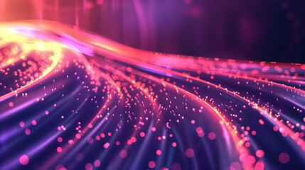 radiant particle streams crossing in graceful arcs, modern minim