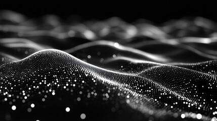 Animated abstract technology background with dark tones, random glowing dots, and grid patterns in 4K, symbolizing digital networks, futuristic tech, data flow, and high-tech modern visual aesthetics.