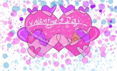 pink heart with pink ribbon