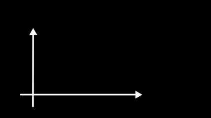 Glowing animated business graph chart displaying rising monthly revenue, profit increase, and upward arrow on black background conveying long-term financial growth success - Powered by Adobe