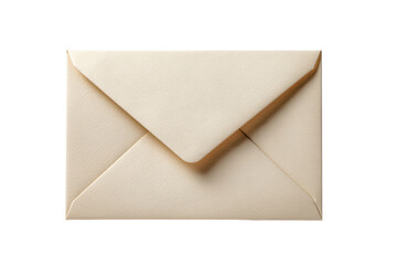 Cream colored envelope with embossed monogram seal on black background beige ivory, Isolated On White Background, Png Transparent