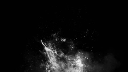 Blaze fire flame texture overlays on isolated background. Texture of burn fire with particles ember.