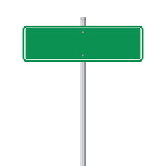 Vector Traffic Guide Post Ready for Destination or Instruction Messages
