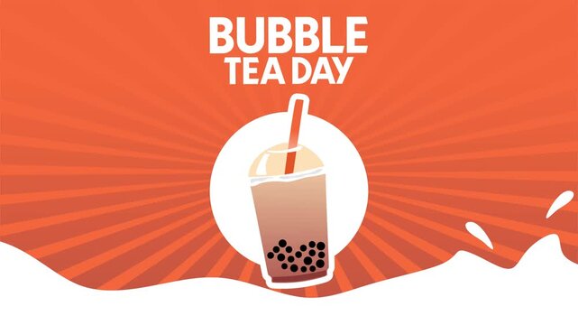 National Bubble Tea Day with delicious bubble tea