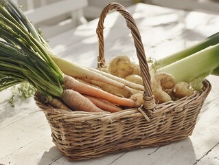 Farmer-grown vegetables in a basket
