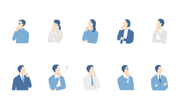 考える、困るビジネスパーソンのセット