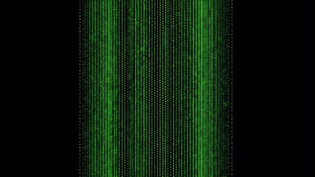 Digital Rain Effect Green Matrix Code Background Motion Graphic Loop