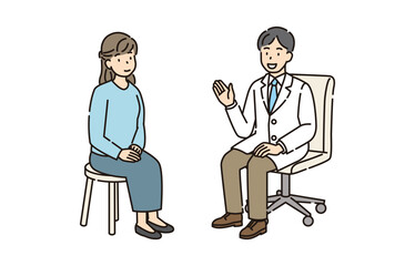 診察中の医師と患者