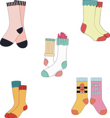 Collection of Colorful Socks