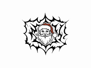 Obraz premium Santa Claus Traditional Christmas Character Portrait Red Costume White Beard