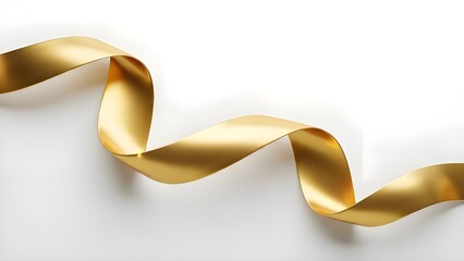 Golden Ribbon in Wavy Form: A shimmering golden ribbon gracefully winds across the frame, its elegant form a symbol of celebration and elegance.