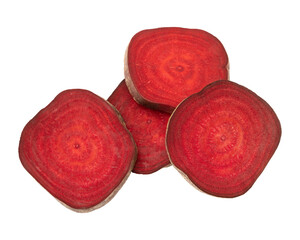Slice of beetroot isolated on transparent background