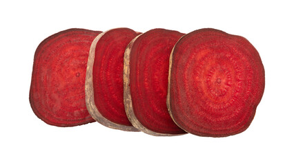 Slice of beetroot isolated on transparent background