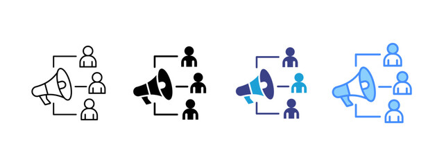 Viral Marketing icon set multiple style collection