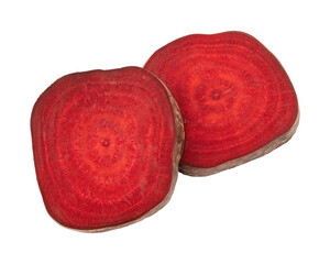 Slice of beetroot isolated on transparent background