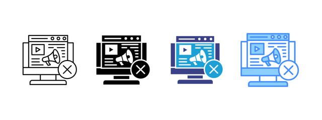 Ad Blocker  icon set multiple style collection