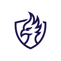 Obraz premium Abstract eagle head geometric vector design