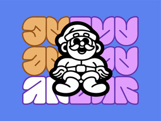 Child Visiting Santa Claus Sitting on Lap Christmas Holiday Tradition