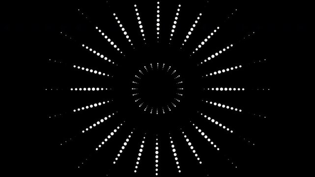 ９回連続に放射状に広がり拡大して消えるドット（アルファチャンネル）