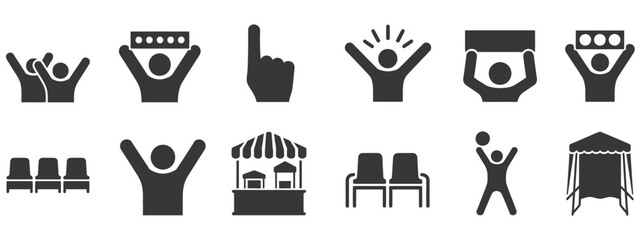 Esports Icons Grid Vector for Gaming and Digital UI