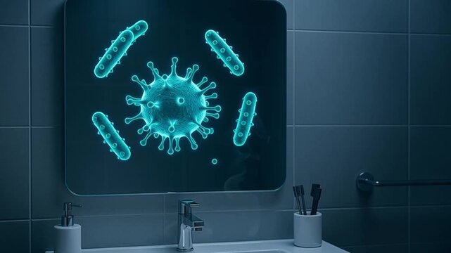 Essential Bathroom Hygiene Preventing Germs and Bacteria for Cleanliness and Health in Toilets and Mirrors, Ensuring Sanitation and Well Being in Every Environment