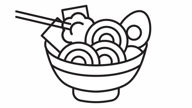 chopsticks with ramen video animation motion
