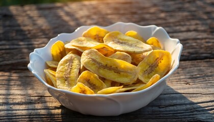 Crispy Banana Chips in a Bowl A Healthy and Delicious Snack Option