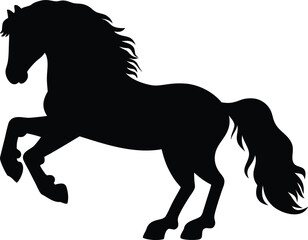 Obraz premium Horse Silhouette Icon | Running Animal Graphic Symbol