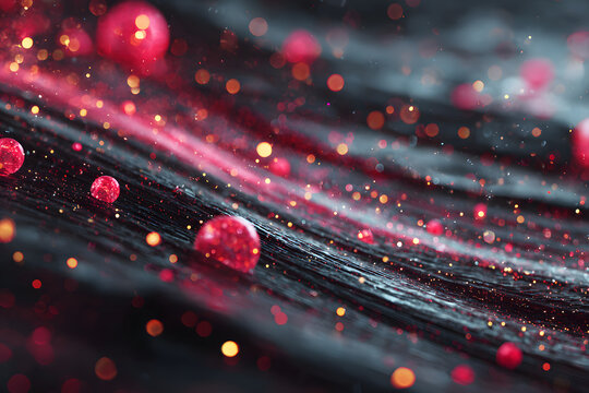 Shiny chrome 2026 digits on dark liquid metal with neon glow and festive sparks