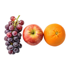 fruits on white background
